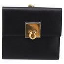 Salvatore Ferragamo Gancini Compact Trifold Wallet Leather Auth am12438V-13