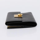 Salvatore Ferragamo Gancini Compact Trifold Wallet Leather Auth am12438V-3