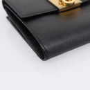 Salvatore Ferragamo Gancini Compact Trifold Wallet Leather Auth am12438V-14