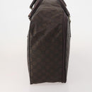 GUCCI GG Canvas Boston Bag Nylon Dark Brown Silver 010 1350 08 Auth am12441-5