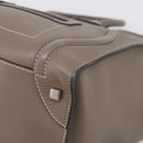 CELINE Luggage Mini Hand Bag Leather Gray Silver Auth am12449A-9
