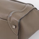 CELINE Luggage Mini Hand Bag Leather Gray Silver Auth am12449A-15