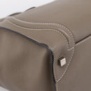 CELINE Luggage Mini Hand Bag Leather Gray Silver Auth am12449A-16
