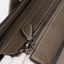 CELINE Luggage Mini Hand Bag Leather Gray Silver Auth am12449A-17