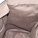 CELINE Luggage Mini Hand Bag Leather Gray Silver Auth am12449A-20