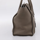 CELINE Luggage Mini Hand Bag Leather Gray Silver Auth am12449A-3
