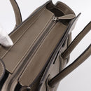 CELINE Luggage Mini Hand Bag Leather Gray Silver Auth am12449A-6