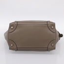 CELINE Luggage Mini Hand Bag Leather Gray Silver Auth am12449A-5