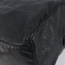 BALENCIAGA The Box Hand Bag Leather 2way Black 145694 Auth am12450V-16