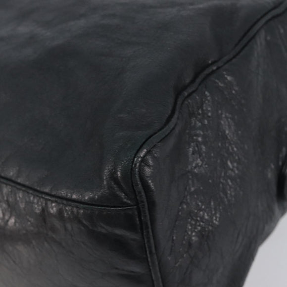 BALENCIAGA The Box Hand Bag Leather 2way Black 145694 Auth am12450V