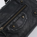 BALENCIAGA The Box Hand Bag Leather 2way Black 145694 Auth am12450V-18