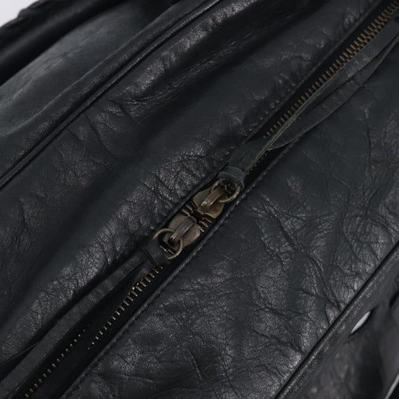 BALENCIAGA The Box Hand Bag Leather 2way Black 145694 Auth am12450V