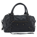 BALENCIAGA The Box Hand Bag Leather 2way Black 145694 Auth am12450V-13