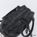 BALENCIAGA The Box Hand Bag Leather 2way Black 145694 Auth am12450V-6