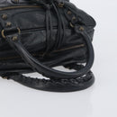 BALENCIAGA The Box Hand Bag Leather 2way Black 145694 Auth am12450V-7