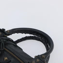 BALENCIAGA The Box Hand Bag Leather 2way Black 145694 Auth am12450V-8
