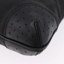 GUCCI Interlocking Shoulder Bag Canvas Black Silver 114879 Auth am12452A-14