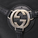 GUCCI Interlocking Shoulder Bag Canvas Black Silver 114879 Auth am12452A-15