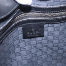 GUCCI Interlocking Shoulder Bag Canvas Black Silver 114879 Auth am12452A-16