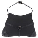 GUCCI Interlocking Shoulder Bag Canvas Black Silver 114879 Auth am12452A-3