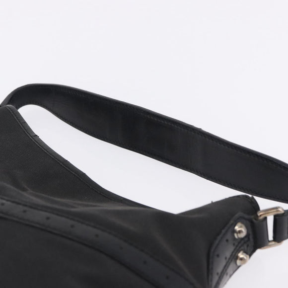 GUCCI Interlocking Shoulder Bag Canvas Black Silver 114879 Auth am12452A