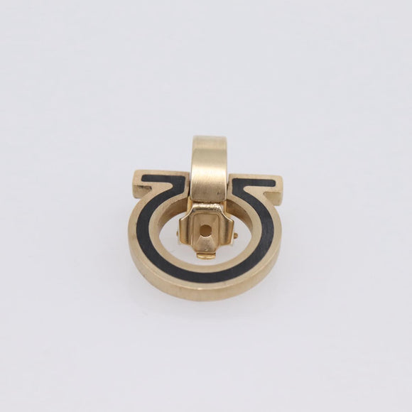 Salvatore Ferragamo Gancini Earring Metal Gold Tone Auth am12454V