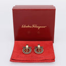 Salvatore Ferragamo Gancini Earring Metal Gold Tone Auth am12454V-12