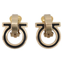Salvatore Ferragamo Gancini Earring Metal Gold Tone Auth am12454V-13