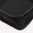 PRADA Tote Bag Nylon Leather Black Gold Tone Auth am12459V-16
