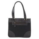 PRADA Tote Bag Nylon Leather Black Gold Tone Auth am12459V-2