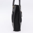PRADA Tote Bag Nylon Leather Black Gold Tone Auth am12459V-4