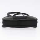 PRADA Tote Bag Nylon Leather Black Gold Tone Auth am12459V-5