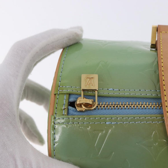 LOUIS VUITTON Monogram Vernis Bedford Hand Bag Baby Blue M91007 LV Auth am12460V