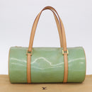 LOUIS VUITTON Monogram Vernis Bedford Hand Bag Baby Blue M91007 LV Auth am12460V-12