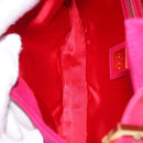 FENDI Mamma Baguette Shoulder Bag Suede Pink Gold Tone Auth am12464V-20