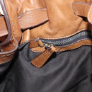 Miu Miu Side Ribbon Shoulder Bag Leather Brown Gold Tone Auth am12465V-22