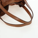 Miu Miu Side Ribbon Shoulder Bag Leather Brown Gold Tone Auth am12465V-7