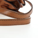 Miu Miu Side Ribbon Shoulder Bag Leather Brown Gold Tone Auth am12465V-8