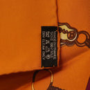 HERMES Carre 90 Scarf Silk ""CARNETS DE BAL"" Orange Auth am12466M-23