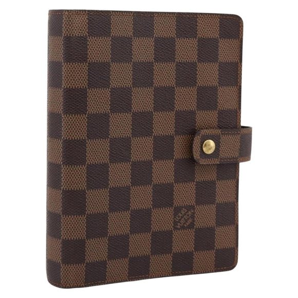 LOUIS VUITTON Damier Ebene Agenda MM Day Planner Cover R20240 LV Auth am12467V
