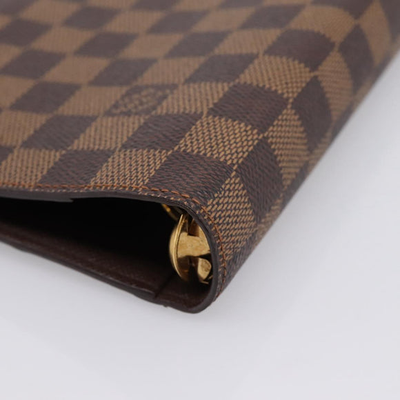 LOUIS VUITTON Damier Ebene Agenda MM Day Planner Cover R20240 LV Auth am12467V