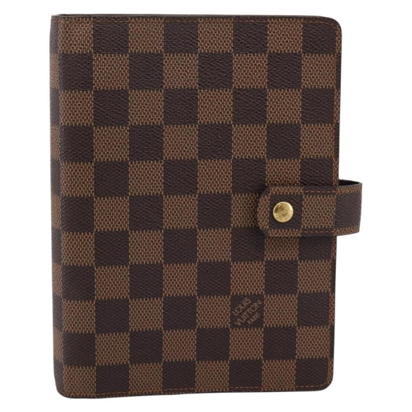 LOUIS VUITTON Damier Ebene Agenda MM Day Planner Cover R20240 LV Auth am12467V