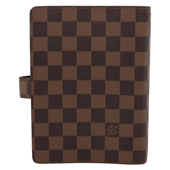 LOUIS VUITTON Damier Ebene Agenda MM Day Planner Cover R20240 LV Auth am12467V