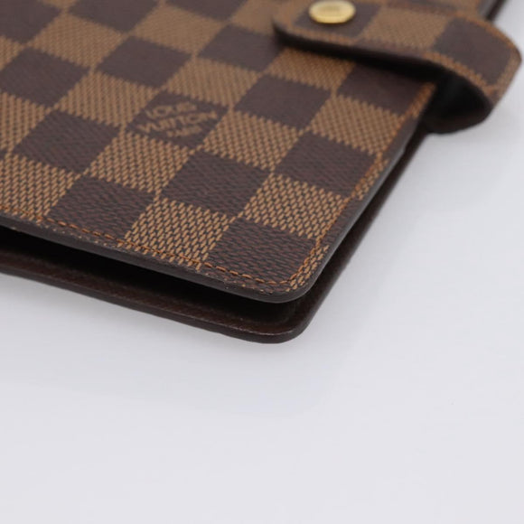LOUIS VUITTON Damier Ebene Agenda MM Day Planner Cover R20240 LV Auth am12467V