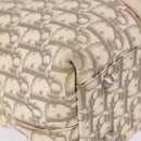 Christian Dior Trotter Canvas Floral Hand Bag Ivory Silver Auth am12468-16