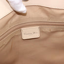Christian Dior Trotter Canvas Floral Hand Bag Ivory Silver Auth am12468-21
