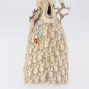 Christian Dior Trotter Canvas Floral Hand Bag Ivory Silver Auth am12468-3