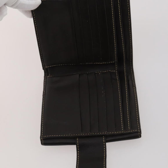 GUCCI Pouch Wallet GG Leather Canvas 6 Set Beige Black Auth am12473