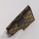 GUCCI Pouch Wallet GG Leather Canvas 6 Set Beige Black Auth am12473-33