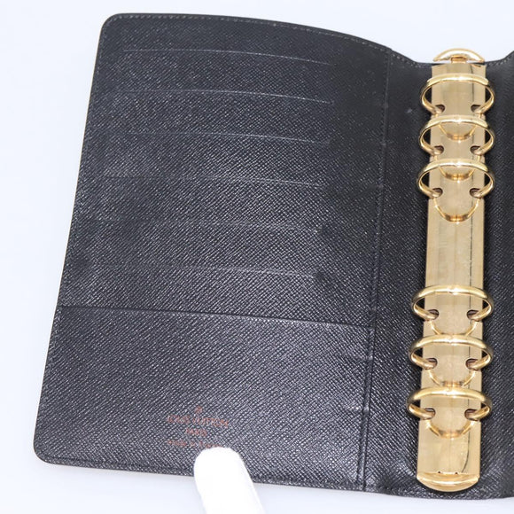 LOUIS VUITTON Epi Agenda MM Day Planner Cover Black R20042 LV Auth am12474V